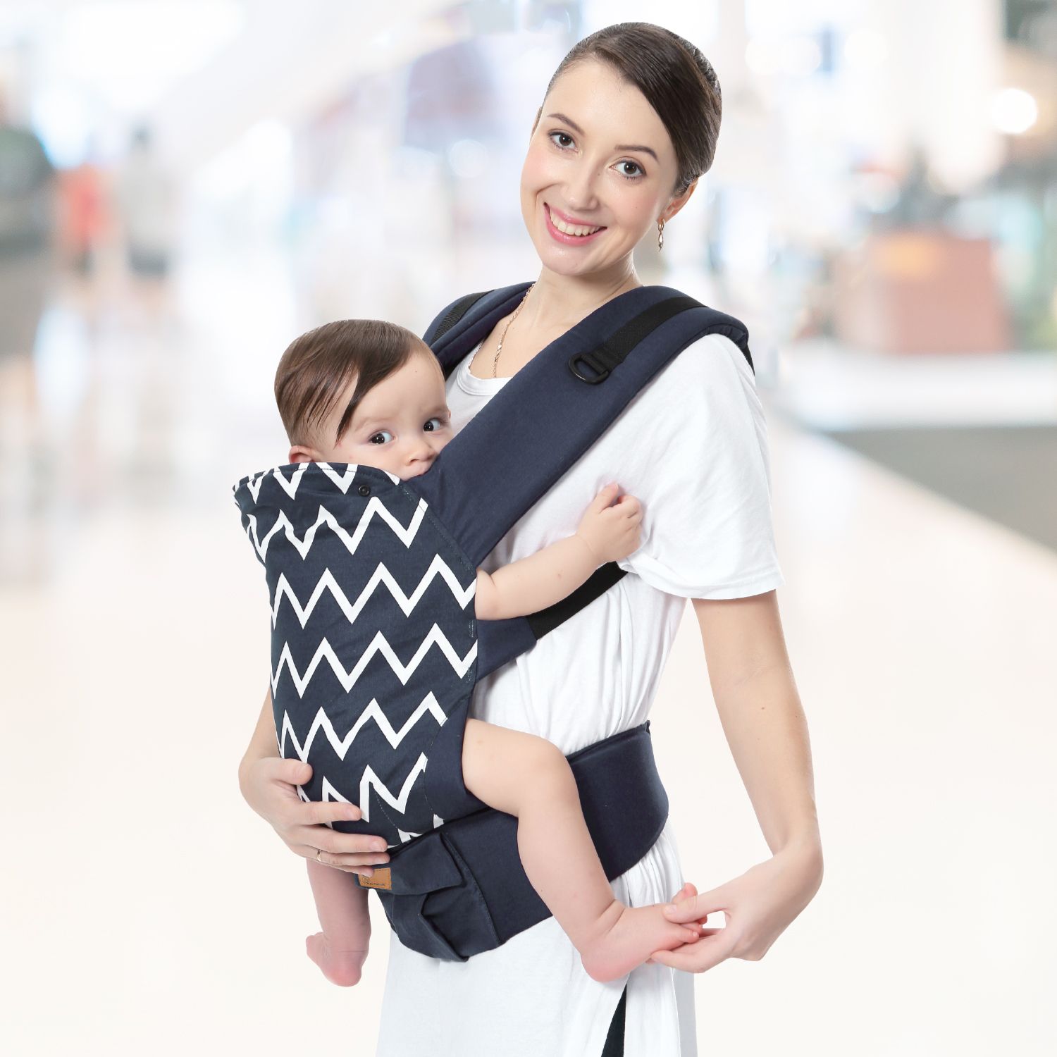 R for Rabbit Hug Me Ergo 2-In-1 Baby Carrier With Ergonomic Support Blue