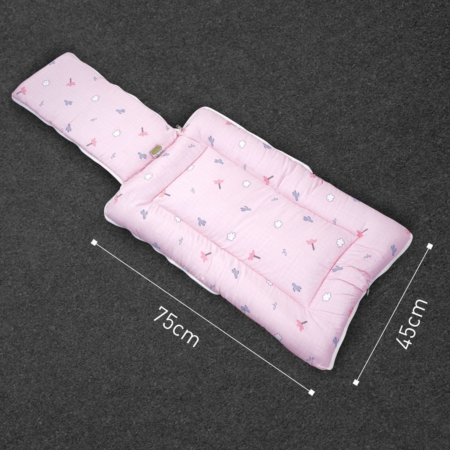 R for Rabbit Snuggy Baby Bed - Easy To Carry, Convertible, High Quality Zip, 100% Natural Cotton Blush Pink