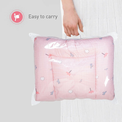 R for Rabbit Snuggy Baby Bed - Easy To Carry, Convertible, High Quality Zip, 100% Natural Cotton Blush Pink