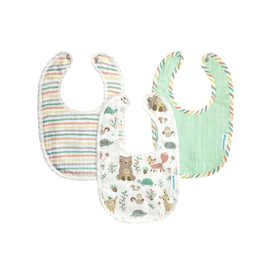 Abracadabra Muslin Bibs - Bambi & Friends Pack of 3
