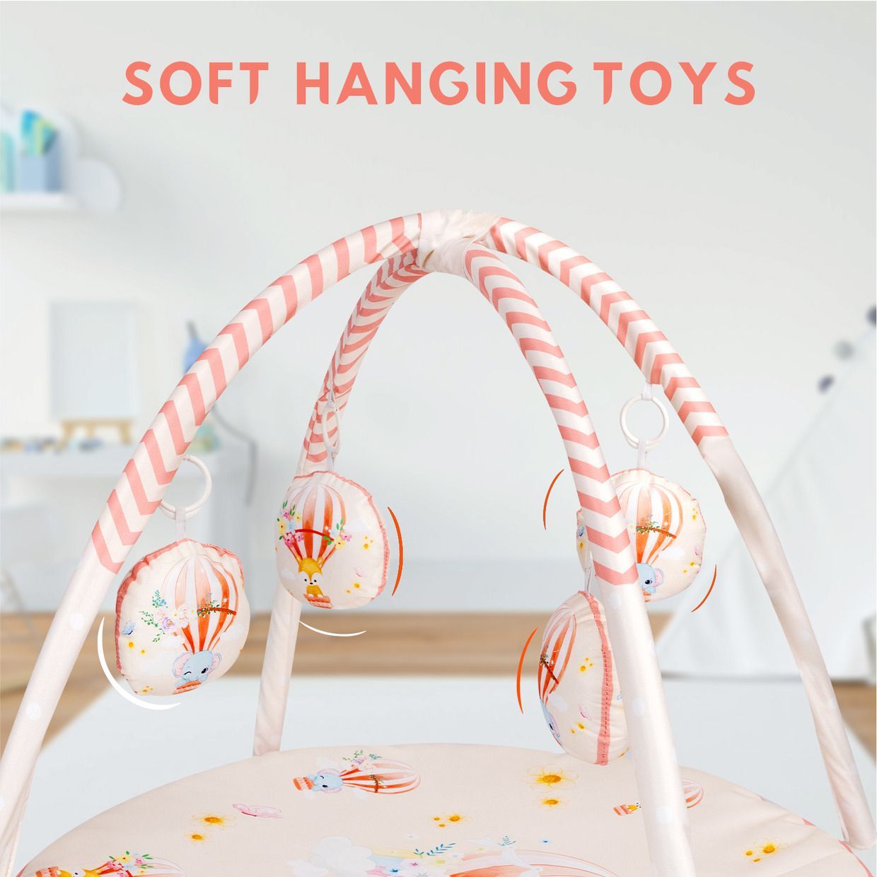 R for Rabbit First Play Cozy Play Gym Elevate Your Baby's Playtime Experience Pink