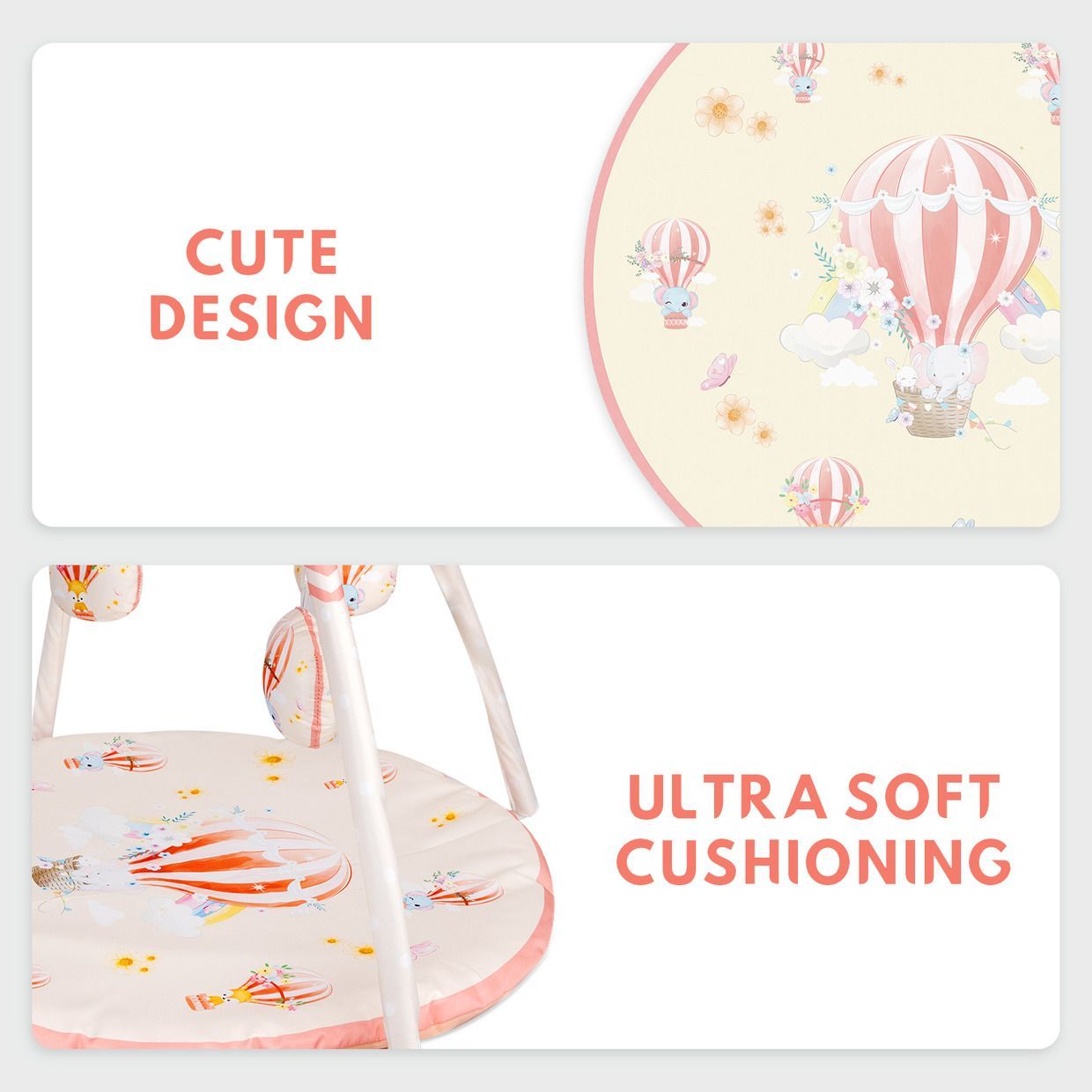 R for Rabbit First Play Cozy Play Gym Elevate Your Baby's Playtime Experience Pink