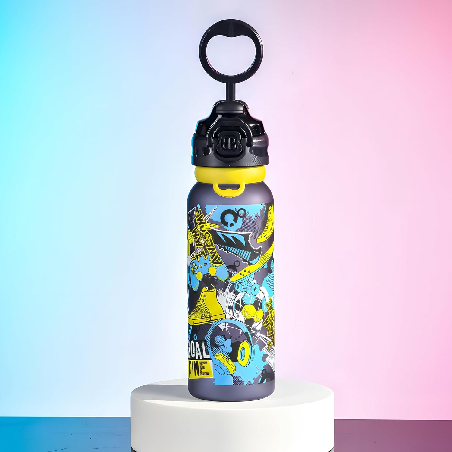 Baybee 2 in 1 Baby Sipper Bottle for Kids, Anti-Spill Sippy Water Bottle- BPA Free |Sippy Baby Bottle Sippers 900ml | Sipper Water Bottle for Kids, Babies Infants & Toddlers 6 Months to 9 Years(Black)