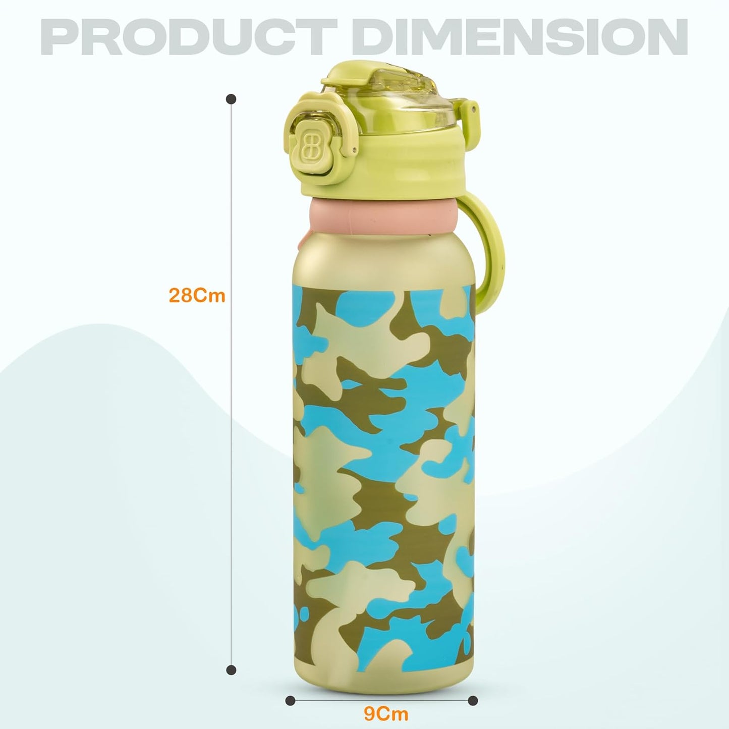BAYBEE 2 in 1 Baby Sipper Bottle for Kids, Anti-Spill Sippy Water Bottle- BPA Free |Sippy Baby Bottle Sippers 900ml | Sipper Water Bottle for Kids, Babies Infants & Toddlers 6 Months to 9 Yrs (Green)