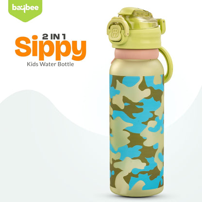 BAYBEE 2 in 1 Baby Sipper Bottle for Kids, Anti-Spill Sippy Water Bottle- BPA Free |Sippy Baby Bottle Sippers 900ml | Sipper Water Bottle for Kids, Babies Infants & Toddlers 6 Months to 9 Yrs (Green)