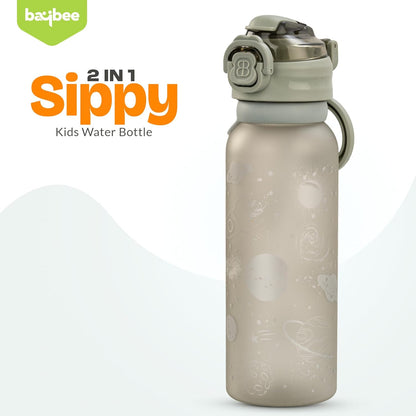 Baybee 2 in 1 Baby Sipper Bottle for Kids, Anti-Spill Sippy Water Bottle- BPA Free |Sippy Baby Bottle Sippers 900ml | Sipper Water Bottle for Kids, Babies Infants & Toddlers 6 Months to 9 Years (Grey)