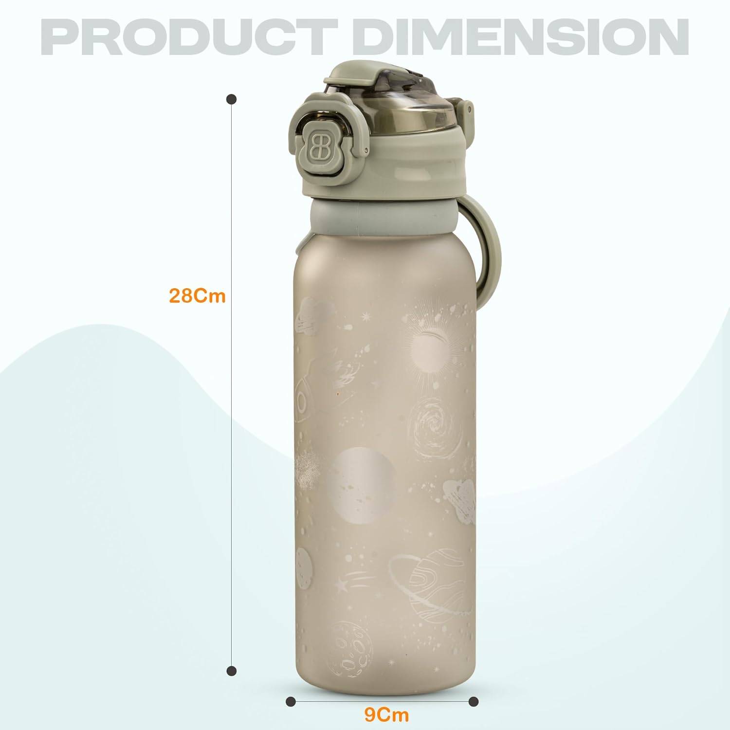 Baybee 2 in 1 Baby Sipper Bottle for Kids, Anti-Spill Sippy Water Bottle- BPA Free |Sippy Baby Bottle Sippers 900ml | Sipper Water Bottle for Kids, Babies Infants & Toddlers 6 Months to 9 Years (Grey)
