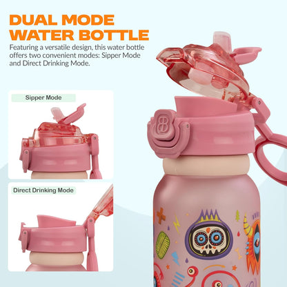 Baybee 2 in 1 Baby Sipper Bottle for Kids, Anti-Spill Sippy Water Bottle- BPA Free |Sippy Baby Bottle Sippers 900ml | Sipper Water Bottle for Kids, Babies Infants & Toddlers 6 Months to 9 Years (Pink)
