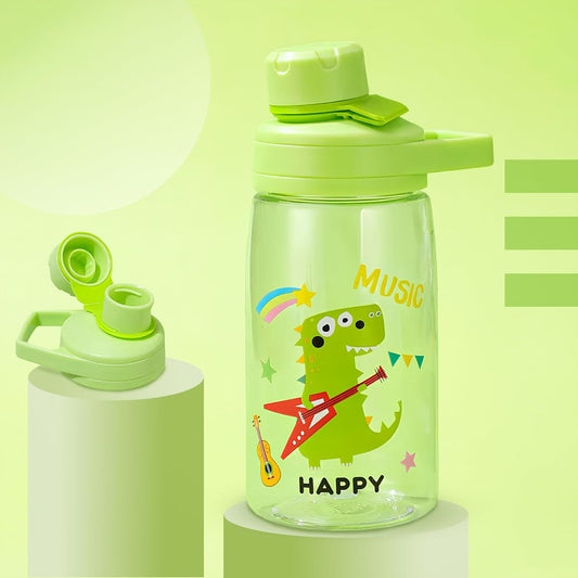 BAYBEE Joy Baby Sipper Water Bottle for Kids | Spill-Proof & BPA Free Safe Sippy Water Bottle 480ml for Kids 6+ Months | Drinking Training Sipper Bottle for School Kids & Toddlers, Boys Girls (Green)