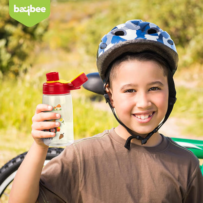 BAYBEE Joy Baby Sipper Water Bottle for Kids | Spill-Proof & BPA Free Safe Sippy Water Bottle 480ml for Kids 6+ Months | Drinking Training Sipper Bottle for School Kids & Toddlers, Boys Girls (Red)