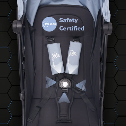 R For Rabbit Street Smart Ace Auto Fold Kids Stroller, Blue Black
