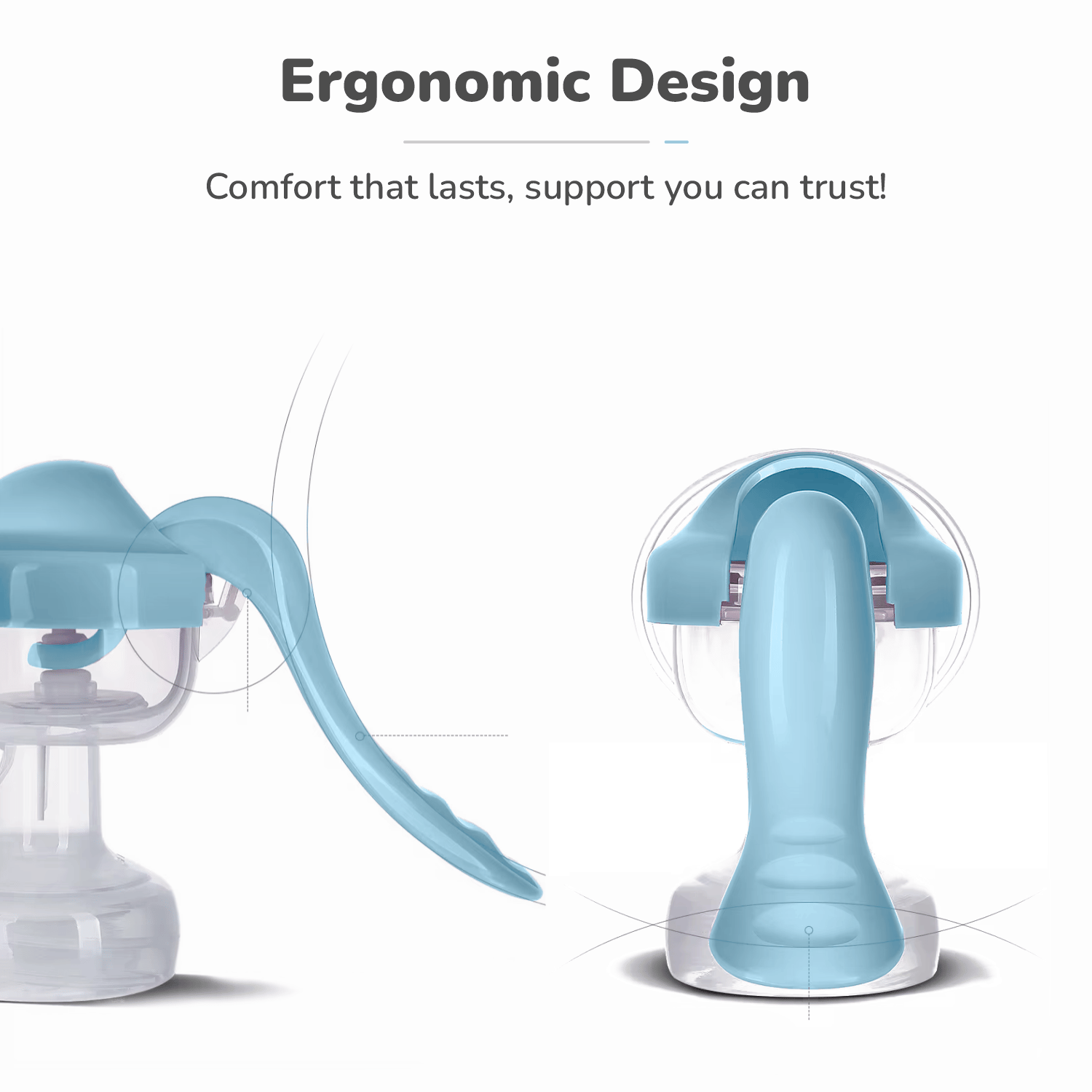 R for Rabbit First Feed Cozy Manual Feeding Breast Pump With 2 Suction Level Adjustment Blue