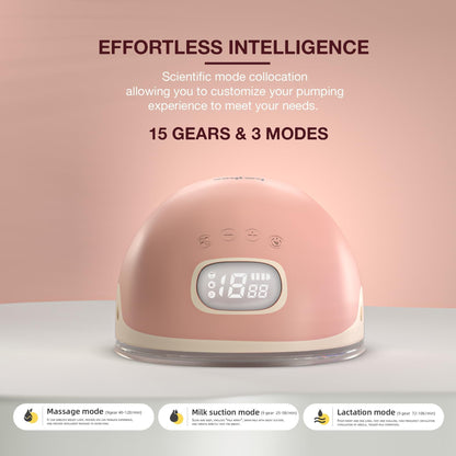 Baybee Double Wearable Electric Breast Pump For Mothers | Automatic Breast Pump Electrical with 3 Modes & 15 Suction Levels | Hands Free Pumping Machine with Premium Carry Case & LED Display | Portable Breast Milk Pump for Mothers with Massage Mode