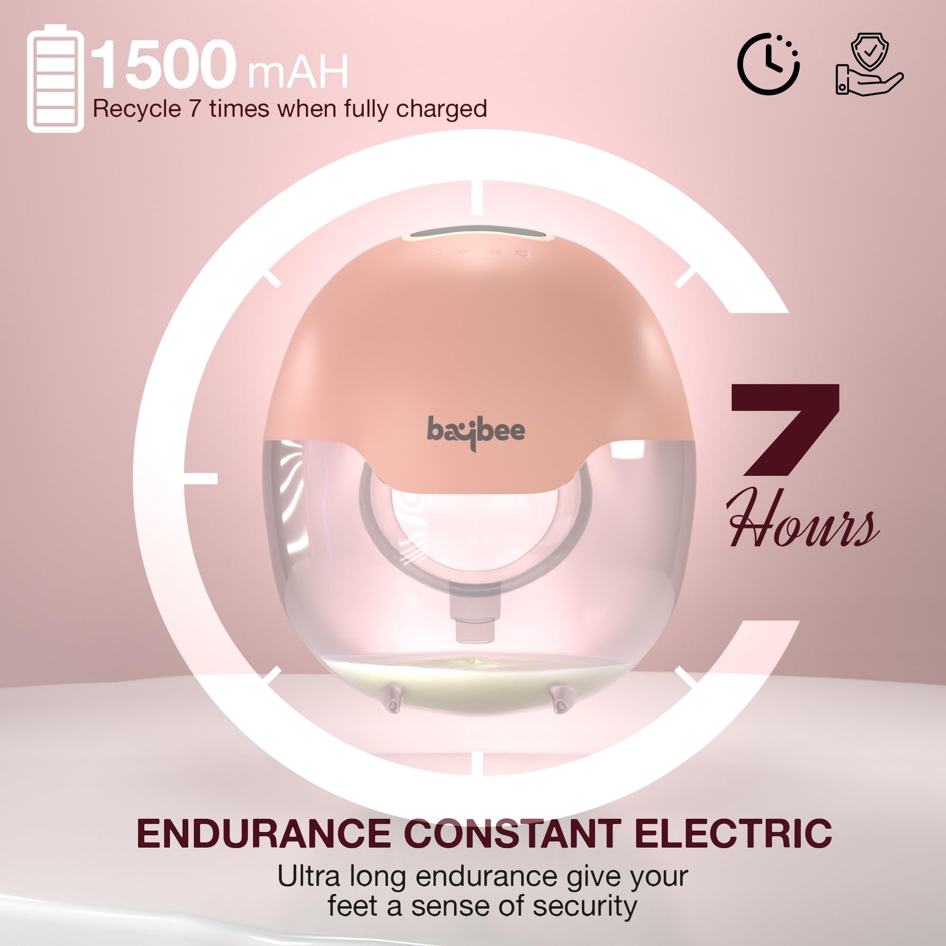 Baybee Double Wearable Electric Breast Pump For Mothers | Automatic Breast Pump Electrical with 3 Modes & 15 Suction Levels | Hands Free Pumping Machine with Premium Carry Case & LED Display | Portable Breast Milk Pump for Mothers with Massage Mode