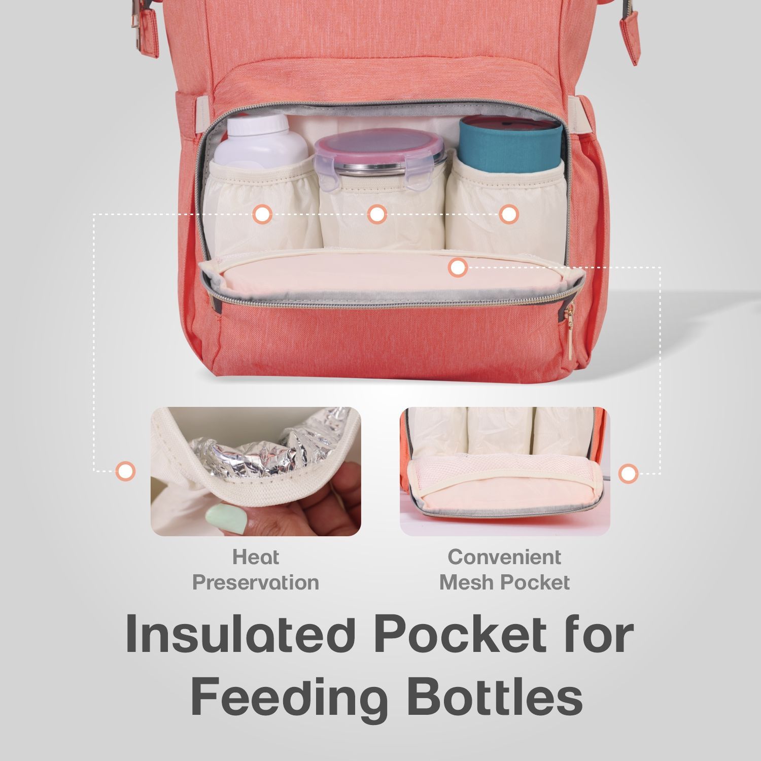 R for Rabbit Caramello Diaper Bag Smart And Fashionable Diaper Bag For Moms Pink