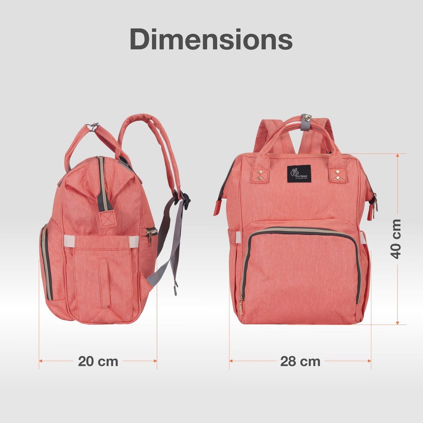 R for Rabbit Caramello Diaper Bag Smart And Fashionable Diaper Bag For Moms Pink