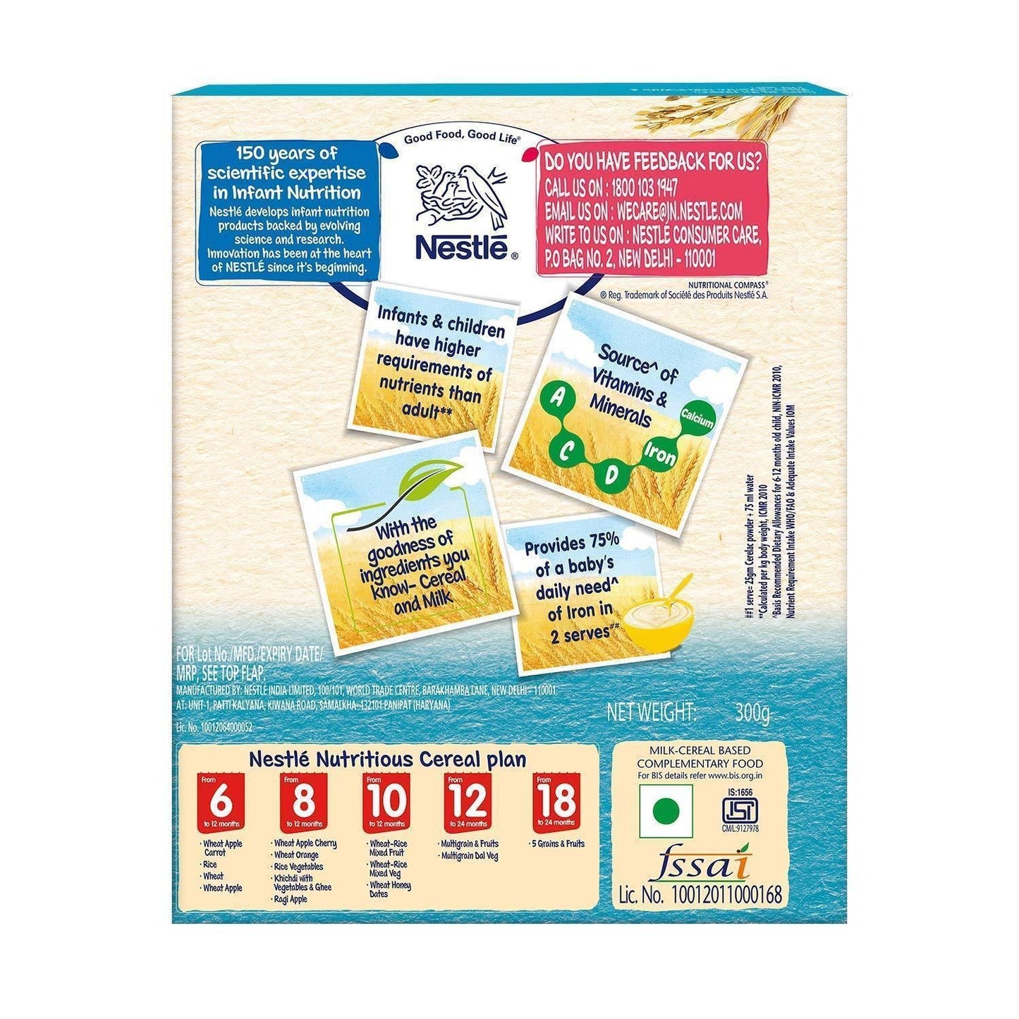 Nestle Cerelac Rice Baby Cereal, 6-12 Months, 300 gm