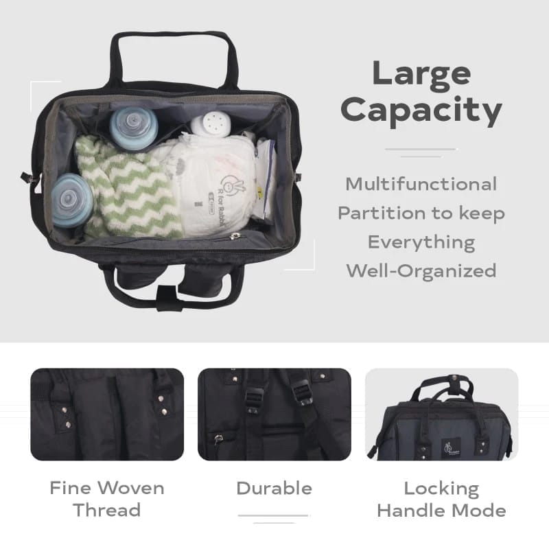 Caramello Dino Diaper Bag For Mother With 11 Pockets Biege