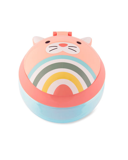 Skip Hop Zoo Snack Cup - Cat; Bpa-Free, PVC-Free & Phthalate-Free with Capacity (222 Ml), Yellow