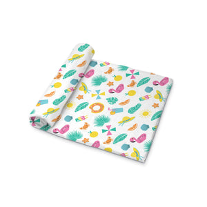 Muslin Swaddle [MS-003] [Smiley Buttons]