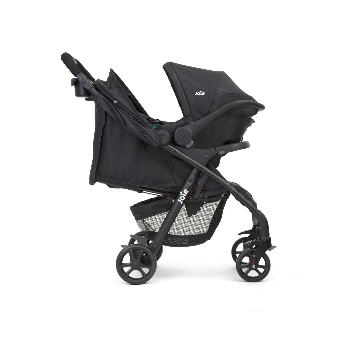 Joie muze lx Travel System, Includes juva Infant Carrier, SoftTouch 5-Point Harness, Lie-Flat Recline, UPF 50+ Canopy, All-Wheel Suspension, One Hand Fold Stroller, Usage from 0+ to 3 Years (15kg).