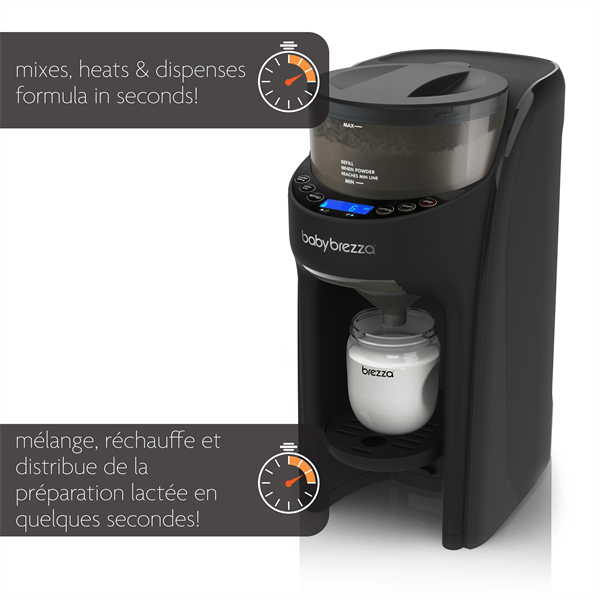 Baby Brezza Formula Pro Advanced WiFi Formula Dispenser - Automatically Mix a Warm Formula Bottle from Your Phone Instantly – Easily Make Bottle with Automatic Powder Blending Machine, Black