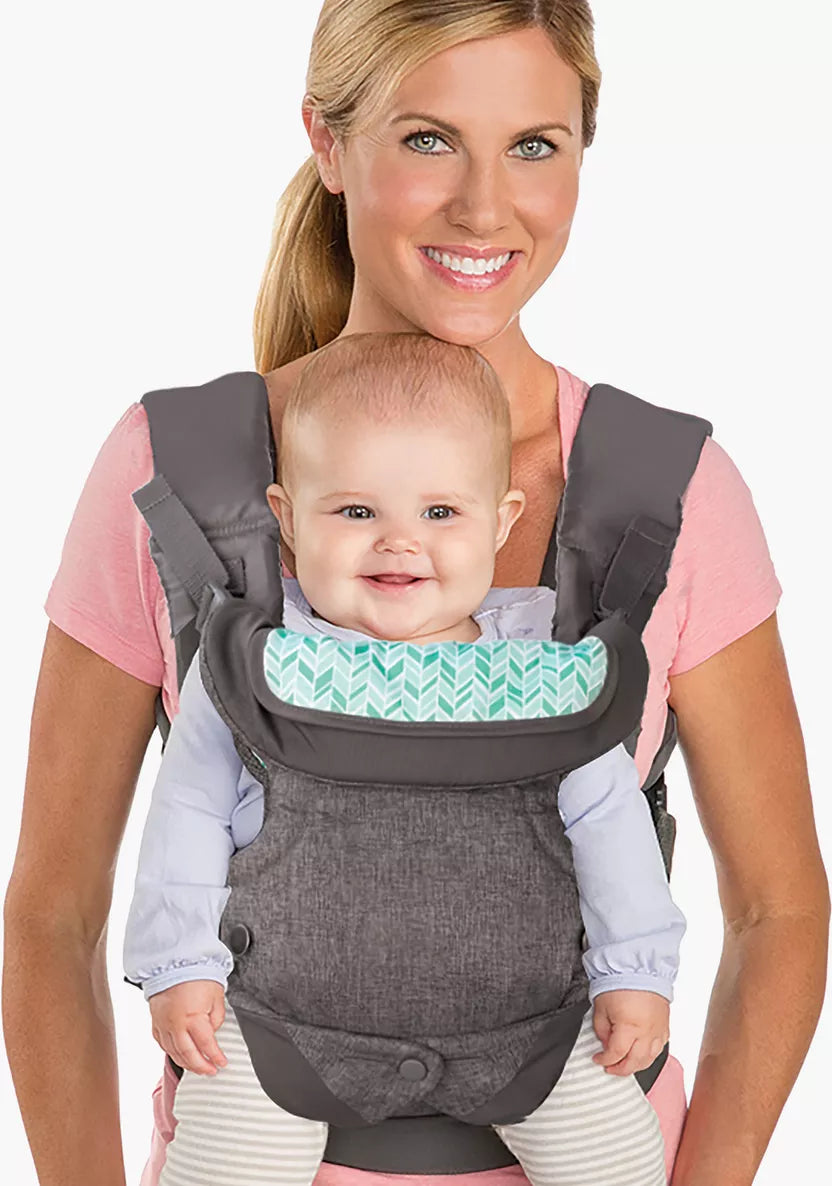 Infantino Flip 4-in-1 Convertible Carrier with Adjustable Ergonomic seat, Head Support, Shoulder Straps, and Waist Belt, 4 Ways to Carry, Can Carry (3.6-14.5 Kgs)… (Grey)