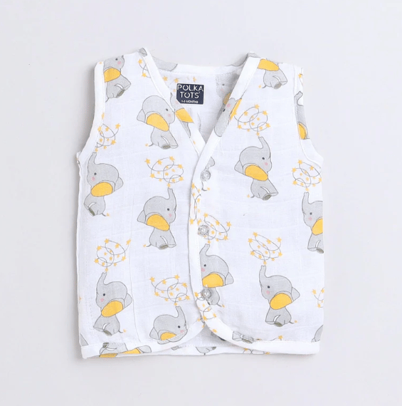 Polka TotsS/L Vest (Jabla) - PTSV-10066 - MULTICOLOR - 1-3 M