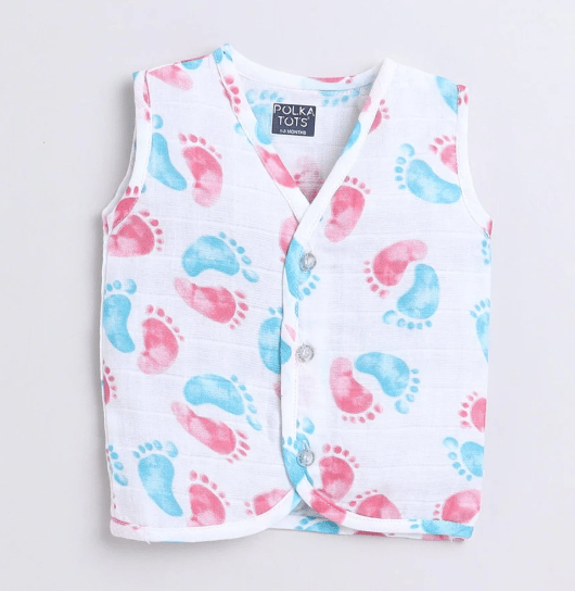 Polka TotsS/L Vest (Jabla) - PTSV-10066 - MULTICOLOR - 1-3 M