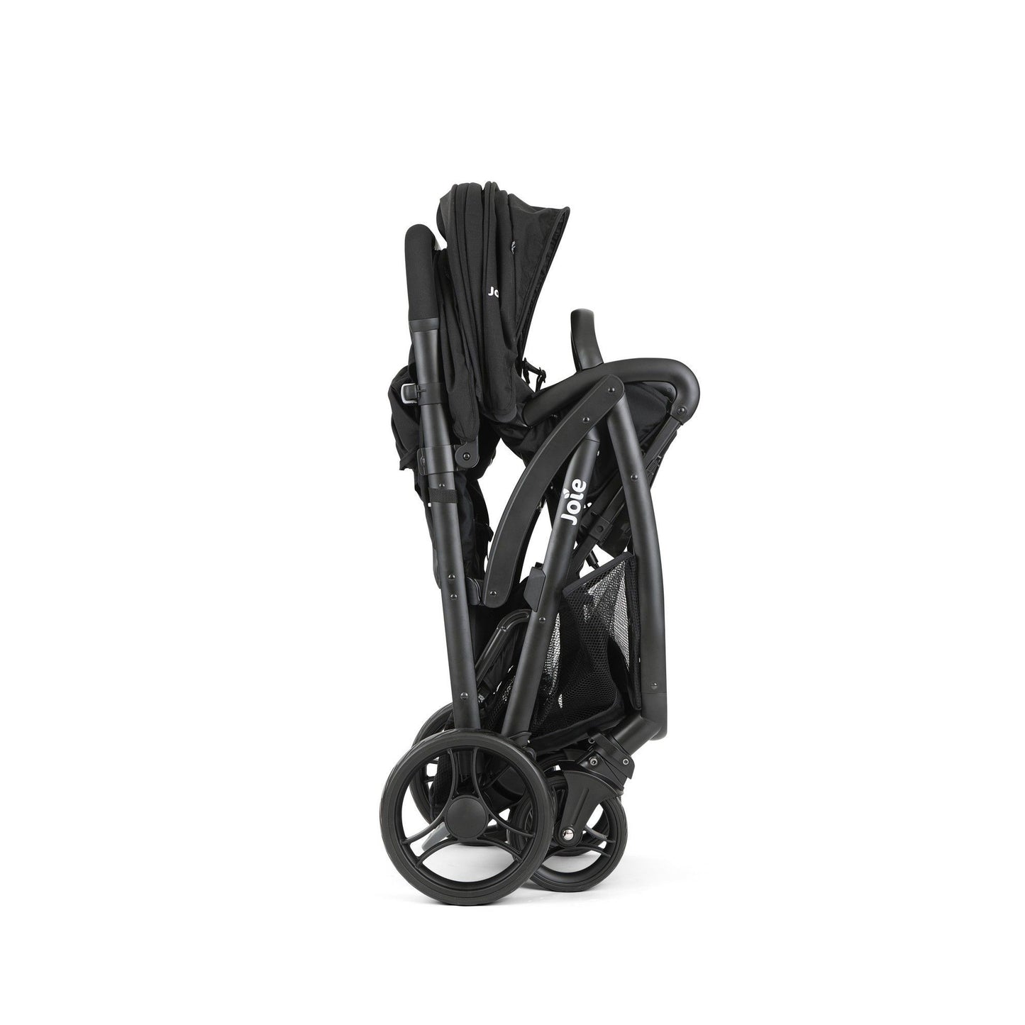 Joie EVALITE Duo Twin Baby Stroller - Stroller for Twins with Soft 5-Point Harness, 5 Recline Position, Pram for Twin Babies, Easy Foldable Swivel Wheels, One Touch Break System, Birth to 15 kg Shale