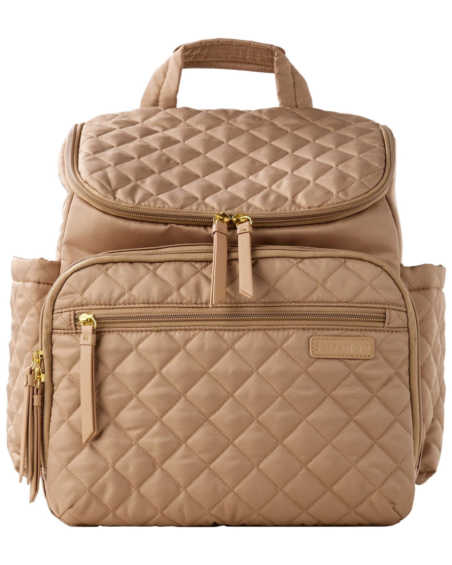 Skip Hop Forma Diaper Backpack - Maternity Bag for Newborn Baby, Multiple Pocket with Insulated Bottle Pockets & Multi Compartments Diaper Bag for Mothers for Travel - Camel