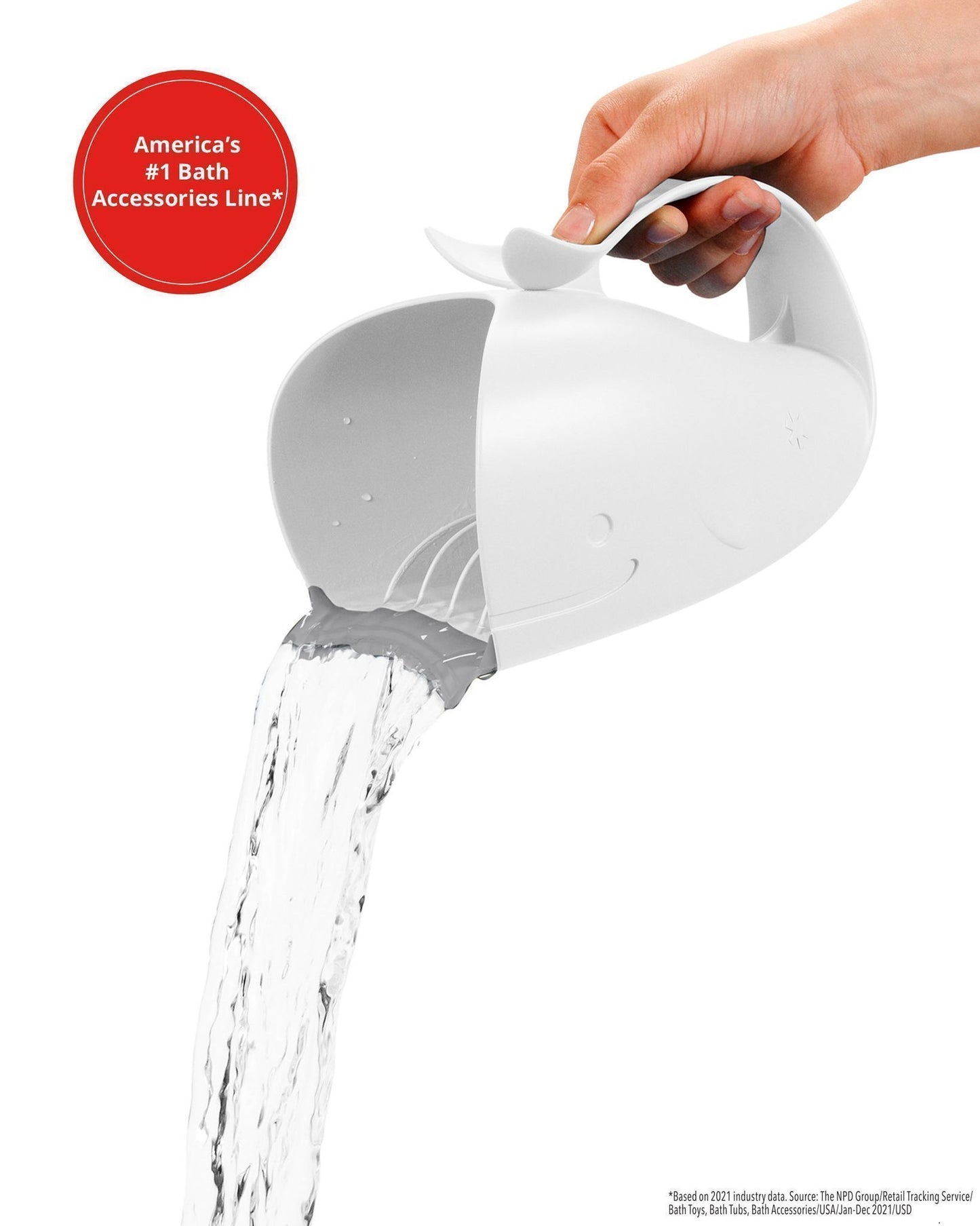 Skip Hop MOBY Waterfall Bath Rinser - White