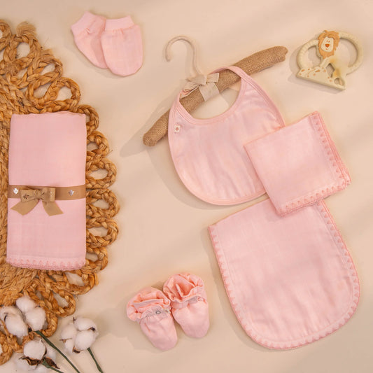 Komal Aavran Baby Swaddles Baby Pink