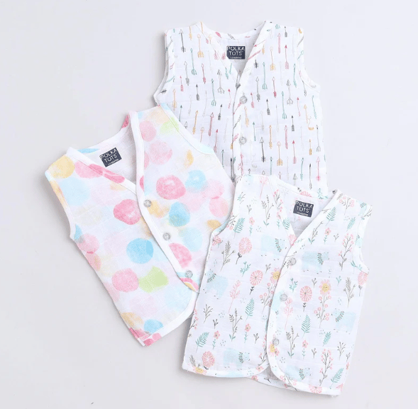 Polka TotsS/L Vest (Jabla) - PTSV-10067 - MULTICOLOR - 1-3 M