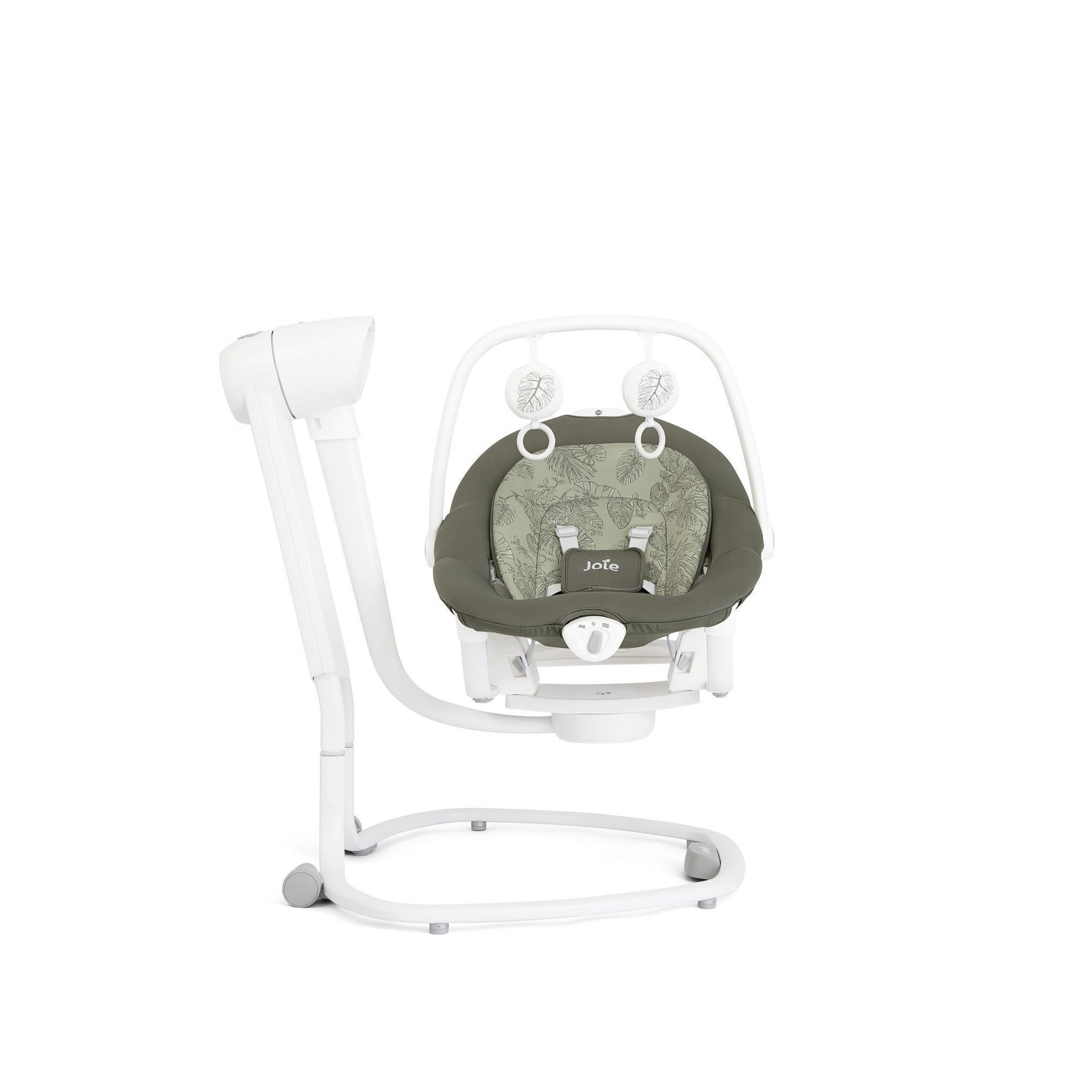 Joie Serina 2in1 Premium Automatic Electric Baby Swing – Rocker with 3 Recline Positions and SoftTouch, 5-Point Harness, 5 Soothing Swing Speeds, Melodies & Vibration, Detachable Seat, Birth to 9 kg