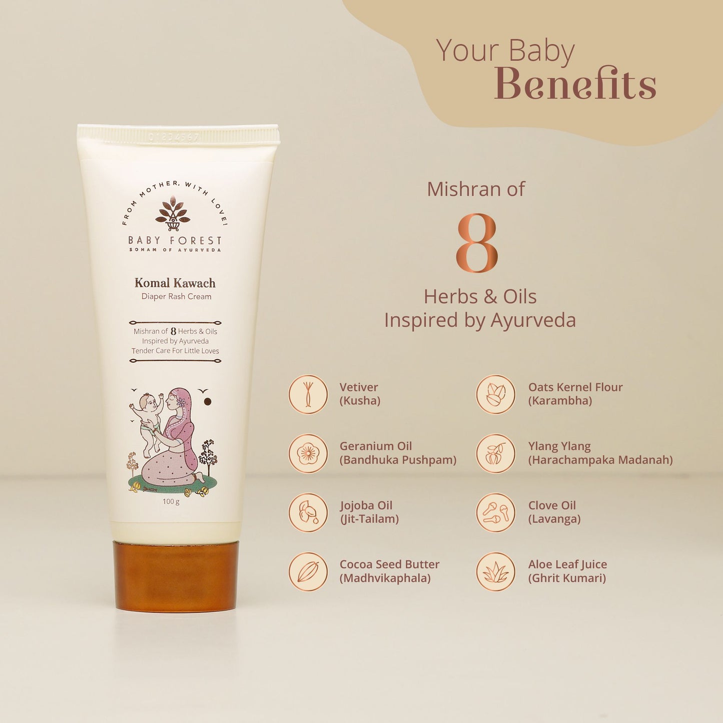 Komal Kawach Baby Rash Healing Cream
