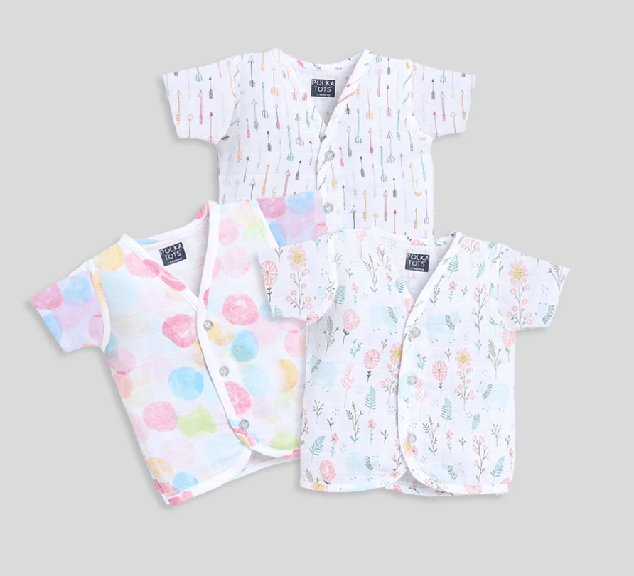 Polka Tots H/S Vest (Jabla) - PTHV-10085 - MULTICOLOR - NB