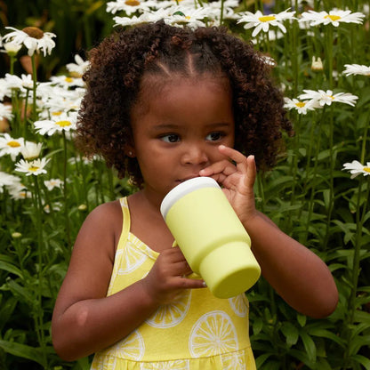 Infantino My 1st Tumbler – Adorable Miniature Tumbler with Leak-Resistant Straw and Toddler-Friendly Handle, Encourages Hydration, Easy to Clean, (266 ml), Citrus