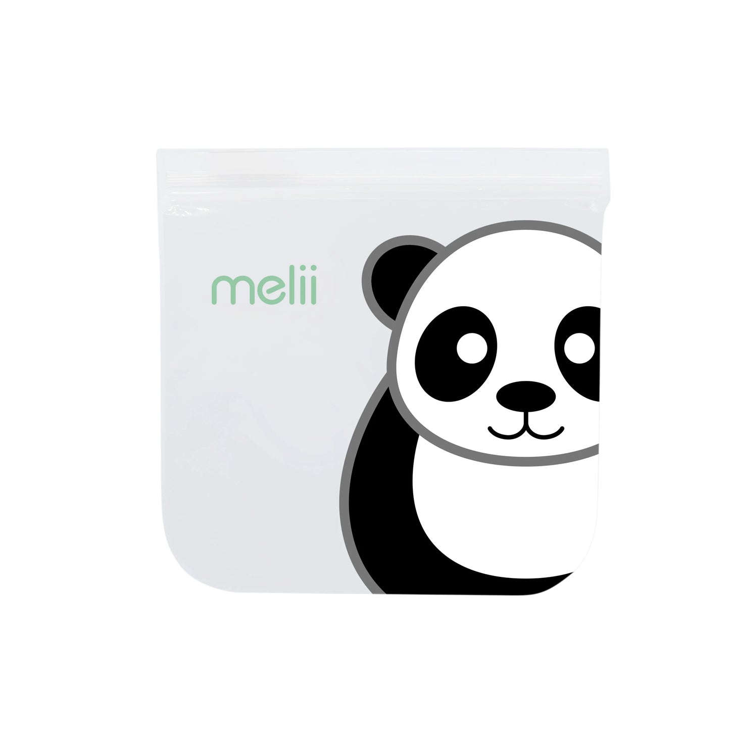 Melii EVA Reusable Snack Bags 4 Piece set, (2 Panda and 2 Bear)
