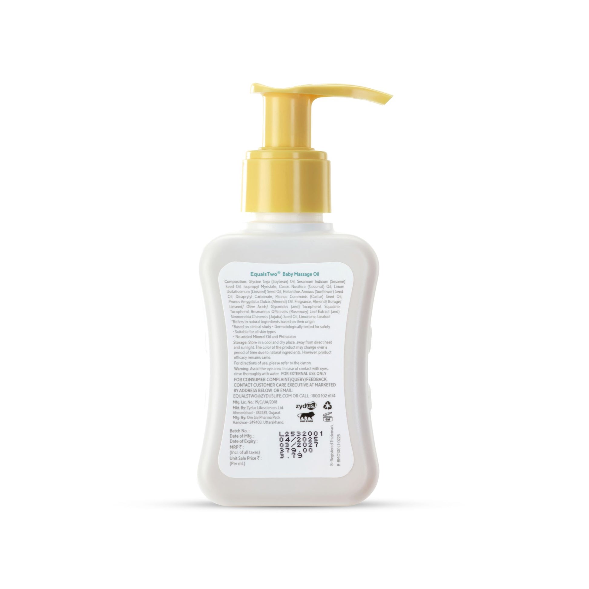 EQUALSTWO BABY MASSAGE OIL 100ML