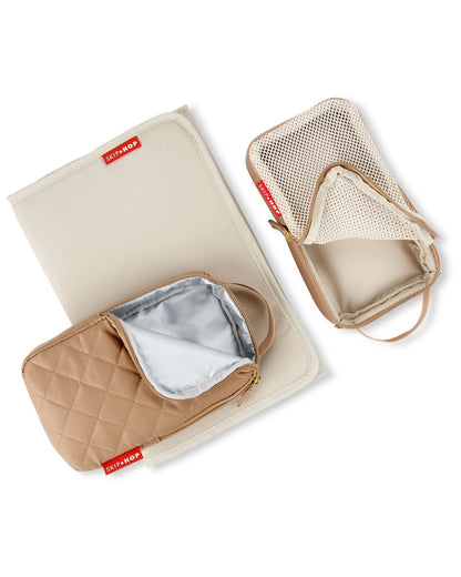 Skip Hop Forma Diaper Backpack - Maternity Bag for Newborn Baby, Multiple Pocket with Insulated Bottle Pockets & Multi Compartments Diaper Bag for Mothers for Travel - Camel