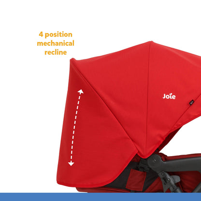 Joie Mirus Lightweight Baby Stroller - Pram with Reversible Handle, Hand Brake and One-Hand Fold, Buggy for Kids 0-2 Years (Upto 17.5 Kg) Lychee