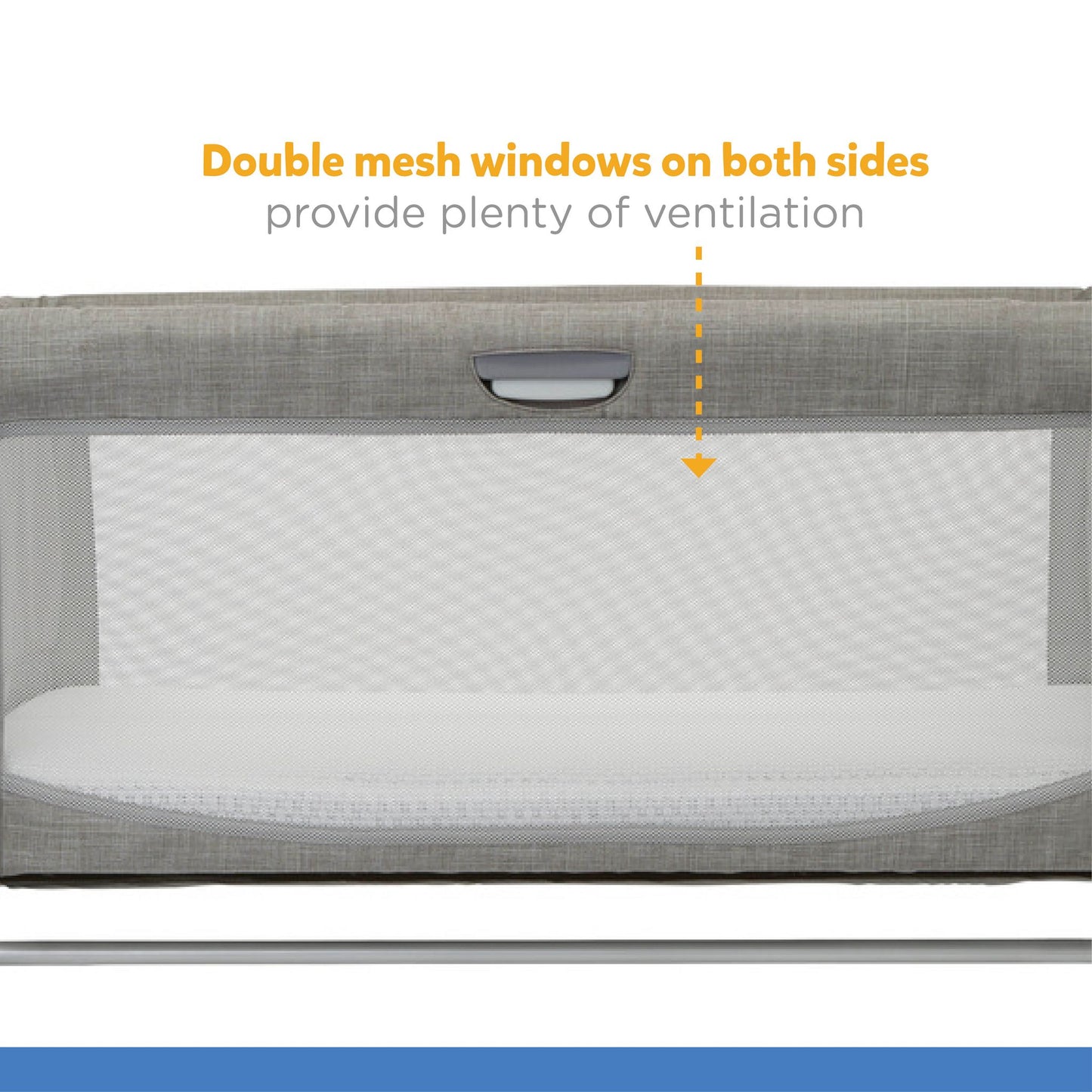 Joie Roomie Glide Playard - Convertible Baby Crib with 11 Adjustable Heights & Soft Mattress (Almond, Birth to 9 kg), (RXZER23)