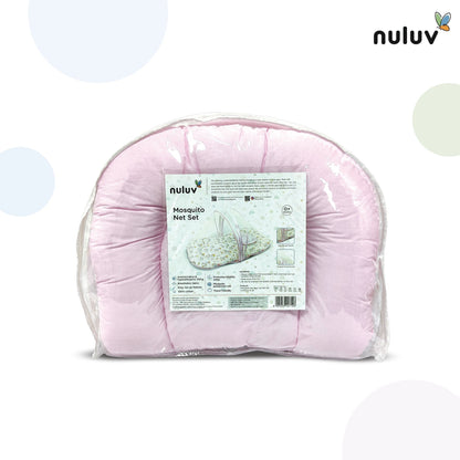 Nuluv Baby Mosquito Net Set, Foldable and Breathable Net, Zip Closure, Full Protection from Mosquitoes and Insects, 100% Cotton, Lightweight and Portable, for Babies up to 9 Months, Transport Design