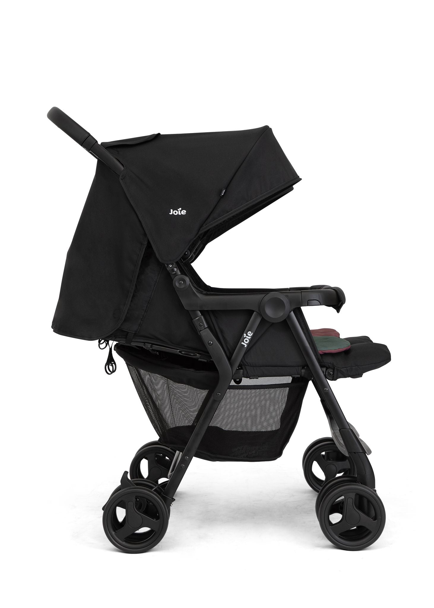 Joie Aire Twin Lightweight Double Stroller, Suitable from Birth to 15 kg, Independent Forward Facing Seats, SoftTouch 5-Point Harness, Lie-Flat Recline, UPF 50+ Canopies, All-Wheel Suspension, Reversible Seat Liners, Quick One-Handed Fold