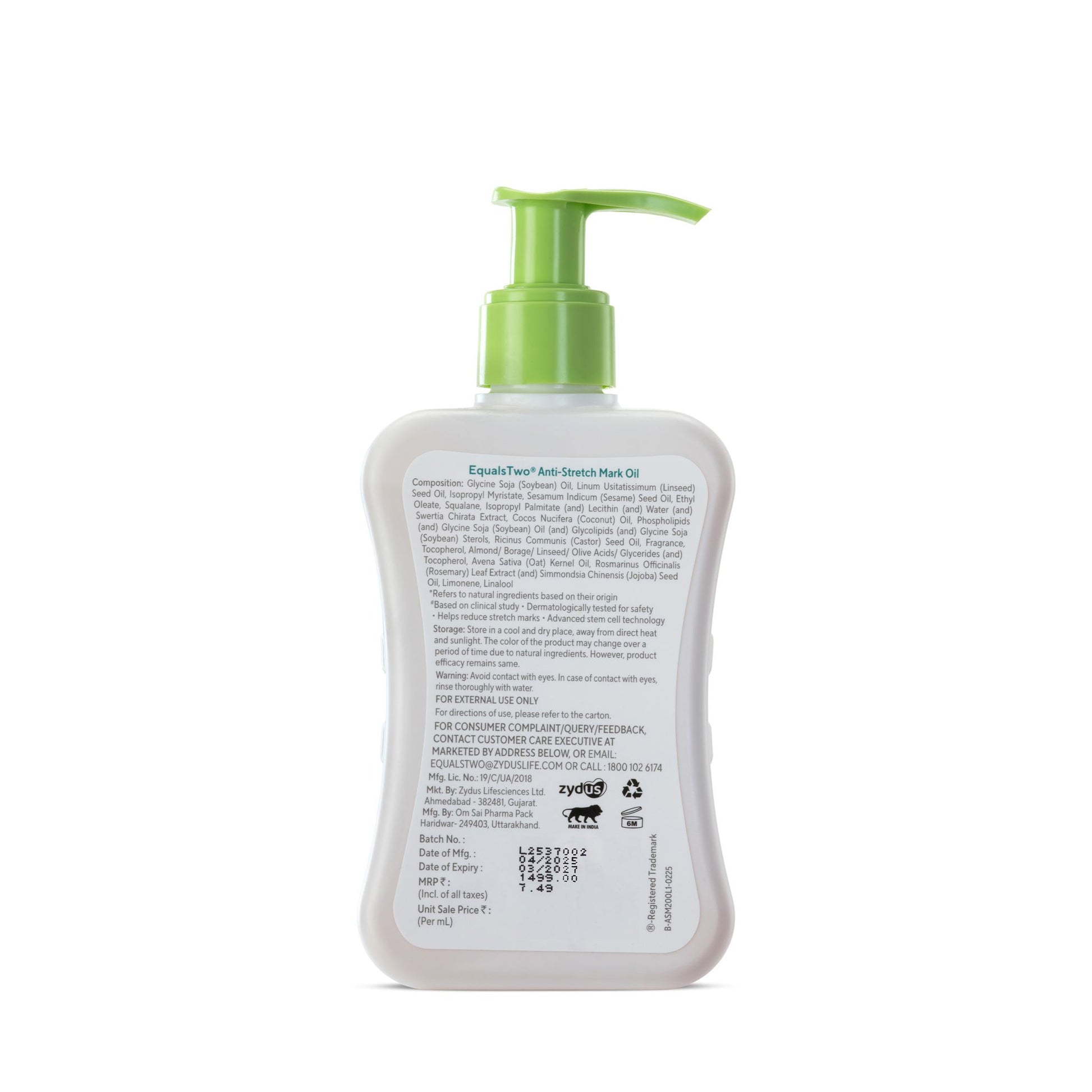 EQUALSTWO ANTI STRETCH MARK OIL 200ML