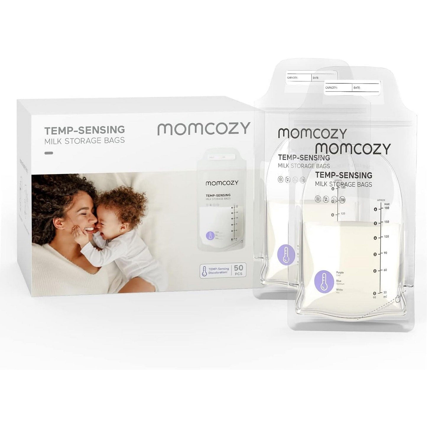 Momcozy Maternity Accessory Breastmilk Bag 50pcs Transparent