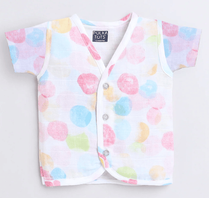 Polka Tots H/S Vest (Jabla) - PTHV-10085 - MULTICOLOR - NB