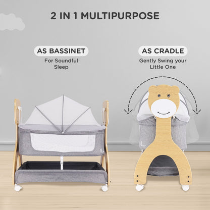 R for Rabbit Lullabies Woodsy Manual Crradle