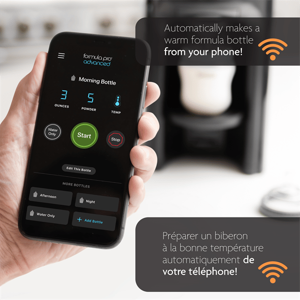 Baby Brezza Formula Pro Advanced WiFi Formula Dispenser - Automatically Mix a Warm Formula Bottle from Your Phone Instantly – Easily Make Bottle with Automatic Powder Blending Machine, Black